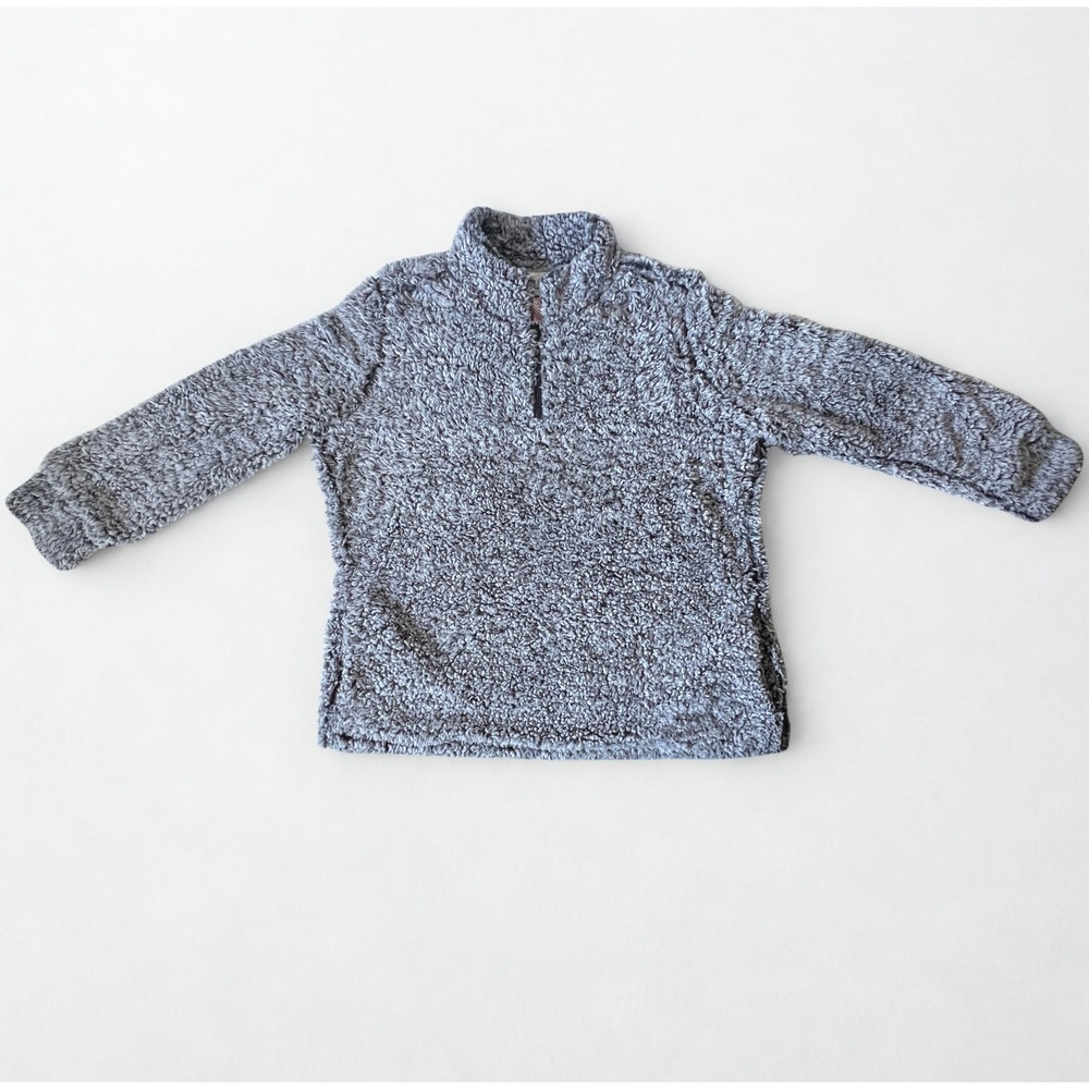 Weatherproof Vintage Sherpa Quarter Zip Pullover Sweater Fleece Gray Men's XXL